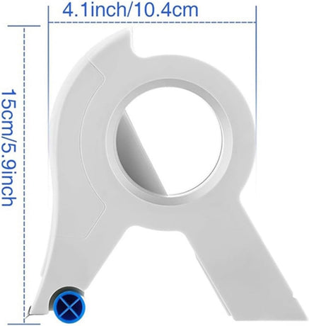 Tape Dispenser - Portable masking tape dispenser - adhesive tape dispenser - Seam sticker tool - for wall and floor painting - for paintwork, windows and door frames - 15*10.4 cm - white