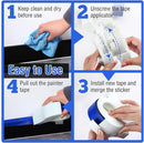 Tape Dispenser - Portable masking tape dispenser - adhesive tape dispenser - Seam sticker tool - for wall and floor painting - for paintwork, windows and door frames - 15*10.4 cm - white