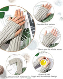 4 pairs of knitted arm warmer gloves - winter sleeves - winter long fingerless mittens - gloves - thumbhole gloves for men and women