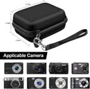 Camera Bags - Camera Bag - Storage Pouch - Storage Box - Carrying and Protective Case for Digital Cameras - Digital Camera Carrying Case - Camera Storage Holder - For Batteries, Cable, Memory Card, Card Reader and Accessories - Black - 12*9*5.5 cm