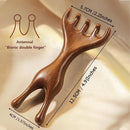1 piece - Natural wooden nose gua sha massage tools - anti-static - wooden eye and face gua sha tool - manual face massage tool - multifunctional - portable - massage instruments - combs - wooden comb - 5.7*13 cm