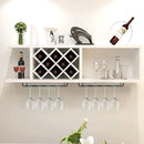 Wine glass holder - Glass hooks for shelf - Iron glass holder for glasses - Wall display holder - Hanging glass holders - Metal hanging glass holder - Display rack - hooks - for bars, wine cabinets, cupboards, kitchens, restaurants - 26*11.5 cm - black
