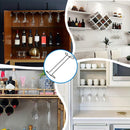 Wine glass holder - Glass hooks for shelf - Iron glass holder for glasses - Wall display holder - Hanging glass holders - Metal hanging glass holder - Display rack - hooks - for bars, wine cabinets, cupboards, kitchens, restaurants - 26*11.5 cm - black