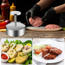 Hamburger Press - Burger Makers - with Scale Markings - 11.5*11.5*14 cm - Burger Press - Adjustable - Stainless Steel Hamburger Patty Maker - Non-Stick Burger Maker - Cookware - for Veggie, Meat, Beef, Pork, Lamb, Cheese, BBQ, Barbecue Grill