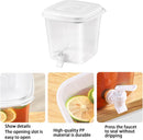 Water Dispenser - 3.5L Water Dispenser with Lid - Water Tap - Drink Bucket - Beverage Machine with Tap - Lemonade Dispensers - Lemonade Tap - Plastic Juice Dispenser - Beverage Dispensers - Juice Dispenser - Lemonade Juice Party Cocktail Cold Water Jug
