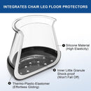 28 Pieces Chair Leg Protectors - Silicone Protective Caps - Chair Leg Protectors - Round Medium Silicone Chair Cushion - Anti-Scratch Felt - Furniture Cushions - Chair Leg Protectors - Carpet Chair Leg Cushions (fit: 20.1-30 mm) - Floor Protection - Black