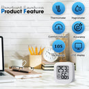 Mini digital indoor thermometer - Weather station - Thermometer - Highly accurate temperature monitor - Indoor thermometer - Hygrometer - Thermo-hygrometer - Comfort level indicator - White