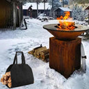 Firewood bag - Firewood sack - Firewood bag - Firewood carrying bag - Firewood carrying bag - Outdoor camping wood bag - large waterproof carrying bag - with non-slip handles - storage bag - firewood storage - for wood stoves and camping - 46*98 cm - blac