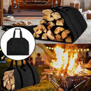 Firewood bag - Firewood sack - Firewood bag - Firewood carrying bag - Firewood carrying bag - Outdoor camping wood bag - large waterproof carrying bag - with non-slip handles - storage bag - firewood storage - for wood stoves and camping - 46*98 cm - blac