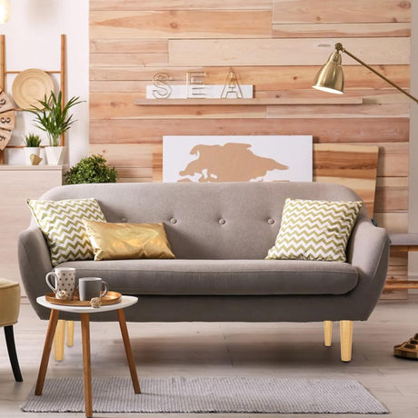 4 pieces - 15 cm - Furniture legs - Table legs - wooden furniture legs - solid tapered wooden table legs - replacement sofa legs - with screws and anti-slip protector - for TV cabinet, wardrobe, sofa, armchair, bed - brown