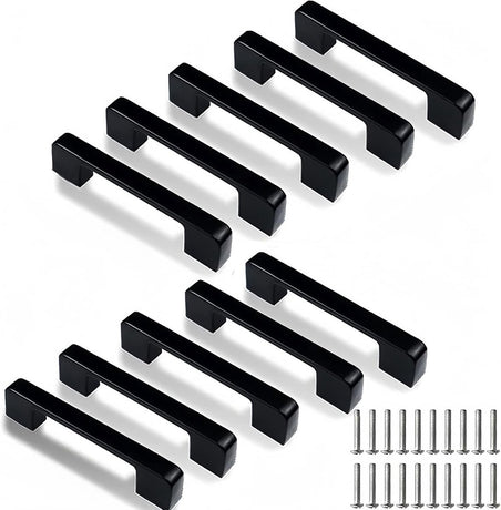 Kitchen cabinet handles - 10 pieces black kitchen handles - Furniture handles - Kitchen handle - Kitchen cabinet handles - Cabinet handles - Drawer handles - Cabinet handles - Kitchen cabinet handles - With screws - Kitchen cabinet door handles - Furnitur