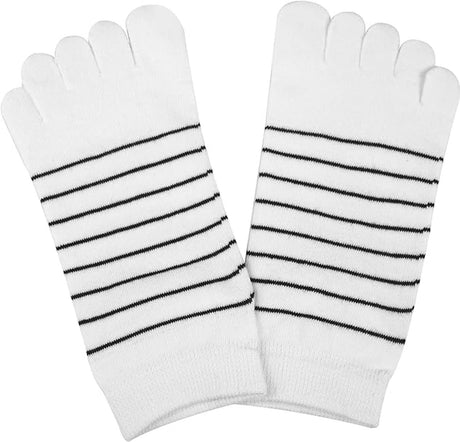5 pairs - Toe socks - Toe socks - Yoga socks - cotton toe socks for women - Runner toe socks - Runner Toe socks - Smooth toe seam - Cotton - Comfortable Socks - sports socks - loose toe socks - breathable sports socks - white
