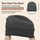 Hat - Knitted hat - Winter hat - Warm hat - Hat with satin lining - warm winter hat - knitted winter hat with fold-over brim - silk lining - soft knitted hat - warm and comfortable - for men and women - grey