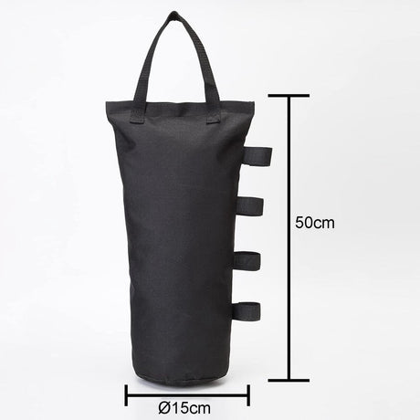 4 pieces - Sandbags - Weight bag - Ballast bags - Gazebo Weights - Ballast bags - cylindrical sandbags - solid windproof sandbag - canopy gazebo weights - for pop-up tent, canopy or parasol - Ø15*50 cm - black - (without sand)