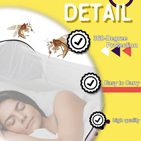 ultralight foldable mosquito net - pop-up mosquito net - travel tent - portable camping tent - family mosquito net - folding bed mosquito net - 200 x 80 x 56 cm