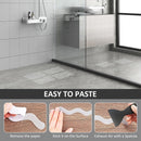 24 pieces - anti-slip stickers - 18*1.3cm - S-shape - anti-slip bath stickers - anti-slip shower stickers - shower stickers - safety strips for baths - for stairs, showers and slippery surfaces - with scraper - transparent
