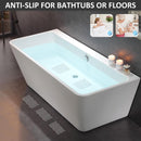 24 pieces - anti-slip stickers - 18*1.3cm - S-shape - anti-slip bath stickers - anti-slip shower stickers - shower stickers - safety strips for baths - for stairs, showers and slippery surfaces - with scraper - transparent