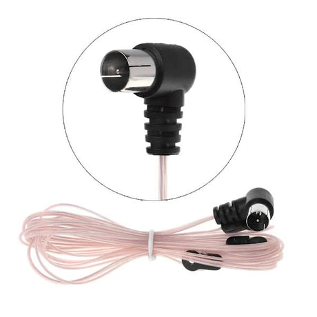 FM Antenna Male Connector Stereo Audio Radio Receiver Adapter Compatible with Denon Marantz Onkyo Raspberry Pi Wave Tivoli