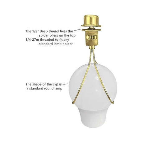 Lampshade Holder Adapter Kit with Knob Leveling System Gold Stabilizer