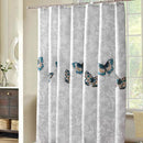 Shower Curtain 220x200cm Bathroom Curtain with Hooks Mildew Resistant
