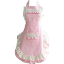 Kitchen Apron for Women Adjustable Waterproof with Pockets Pink Cooking Apron