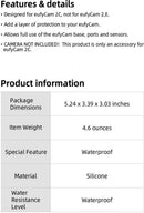 2 pieces - Camera silicone protective cover - Surveillance camera protective cover - suitable for EufyCam 2C - Protection - Weatherproof silicone housing - Soft - Black + White