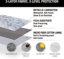 Windshield Cover - Car - Winter - Windshield Cover Mount Foldable Cover Car Windshield for Snow, Ice, Frost, Dust, Sun - Silver - For Most Cars & SUVs - Aluminum Film Composite Spunlace Cotton - 230*148cm