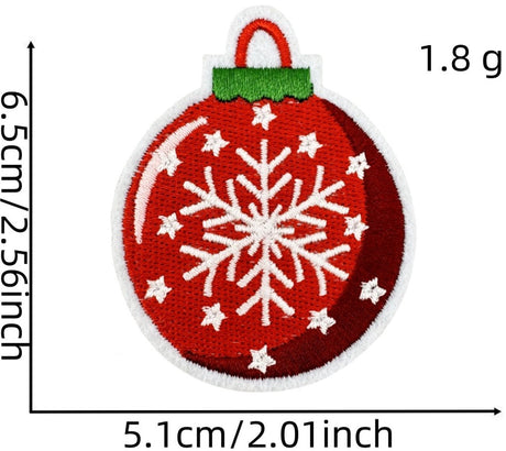 32 Pieces Iron-On Patches - Christmas Iron-On Embroidered Patches - Embellishments for Clothing - Clothes Patches - DIY Accessories - Cute Sewing Appliques - Sew-On Embroidered Applique Sewing Patches - For Jackets, Hats, Backpacks