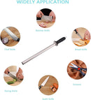 Diamond sharpening steel - Sharpening steel for knives - Sharpening rod - PP - silver, black - 439mm - Suitable for sharpening and maintaining all types of knives (except serrated knives/ceramic knives)