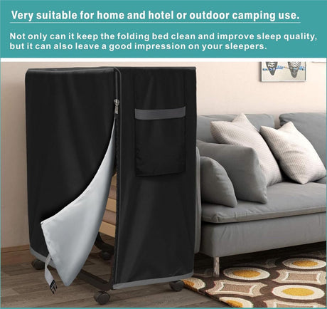 Folding Bed Cover - 99 x 38 x 114 cm - Dustproof Folding Bed Cover - Waterproof Protector - Multifunctional Cover - for 38
