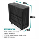 Folding Bed Cover - 99 x 38 x 114 cm - Dustproof Folding Bed Cover - Waterproof Protector - Multifunctional Cover - for 38" Single Folding Bed - Universal - 210D Oxford Cloth - Black