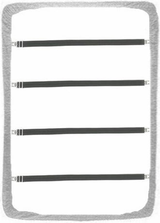 4 pieces - 70-230 cm Sheet tensioners - Sheet clips - Duvet tensioners - Duvet clamps - Bed sheet clamp - Sheet braces - Elastic fitted sheet tensioners - Adjustable - for sheets, ironing board, mattress or sofa