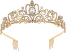 Crown for Women - Princess Crown - Diadem - Crown - Gold Tiara - Rhinestone - Elegant and Durable - Suitable for Various Occasions - Hair Jewelry - Wedding