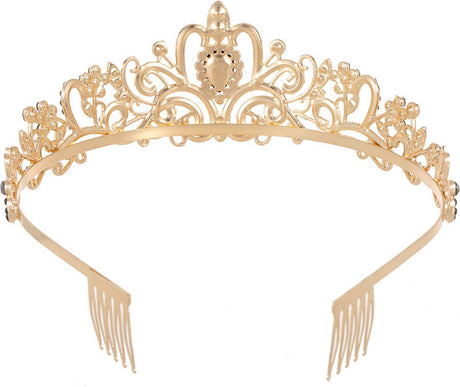 Crown for Women - Princess Crown - Diadem - Crown - Gold Tiara - Rhinestone - Elegant and Durable - Suitable for Various Occasions - Hair Jewelry - Wedding