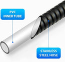 Shower hose - Shower hose - 200 cm - Anti-kink - black - Stainless steel - steel & copper - Bathroom Accessories - Water hose Shower - Home accessories - shower hoses - Flexible - Universal G1/2"