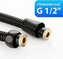 Shower hose - Shower hose - 200 cm - Anti-kink - black - Stainless steel - steel & copper - Bathroom Accessories - Water hose Shower - Home accessories - shower hoses - Flexible - Universal G1/2"