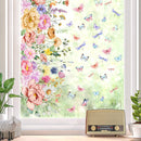 Static window sticker - window sticker - Wall decoration - 30*60cm - flower plant - PVC - C