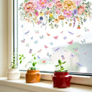 Static window sticker - window sticker - Wall decoration - 30*60cm - flower plant - PVC - C