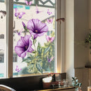 Static window sticker - window sticker - Wall decoration - 30*30cm - flower plant - PVC - D