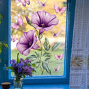 Static window sticker - window sticker - Wall decoration - 30*30cm - flower plant - PVC - D