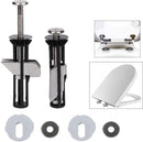 Toilet Seat Hinges - Universal Mounting Kit for Toilet Seats - Toilet Seat Hinge Set