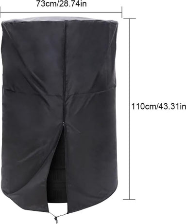 Tire cover - 1 piece - For 4 tires - Tire storage - 420D - 73*110cm - Car tire bag - Cover for car tires - Waterproof - Sun protection - Dustproof - Car tire cover - Winter tire cover - Black