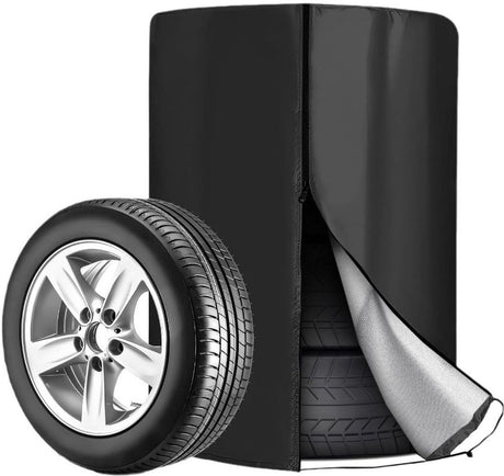 Tire cover - 1 piece - For 4 tires - Tire storage - 420D - 73*110cm - Car tire bag - Cover for car tires - Waterproof - Sun protection - Dustproof - Car tire cover - Winter tire cover - Black