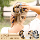Hair Clips - 4 Pieces - Women - Flat - Hair Accessories - Hair Clip - 4 Colors - Hairpins - Clips - Leopard
