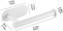 Toilet Roll Holder - Toilet Roll Holder - No Drilling - White - Self-Adhesive - Roll Holder - Stainless Steel - Bathroom & Kitchen - 16*8*4.5 cm - for kitchen, bathroom and toilet