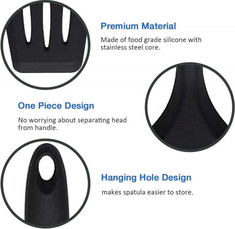 Spatulas - 3 pieces - Spatula Silicone - BPA free - Non-stick coating Silicone Cooking Utensil Set, Slotted spatula, heat resistant spatula, fish spatula, spatula kitchen utensils, for coated pots - Non-stick