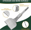 Chisel - 17 * 165 * 75 mm - Tile chisel - slanted chisel - stone chisel - cold chisel - flat chisel - hammer drill chisel - tile chisel for SDS-plus - 40CR chrome steel - silver - 25° bend - for tiles concrete stone masonry