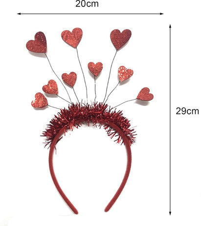 2 pieces - Love headband - festival - surprise - Valentine's Day party hair - Headband - 20*29cm - red - felt cloth