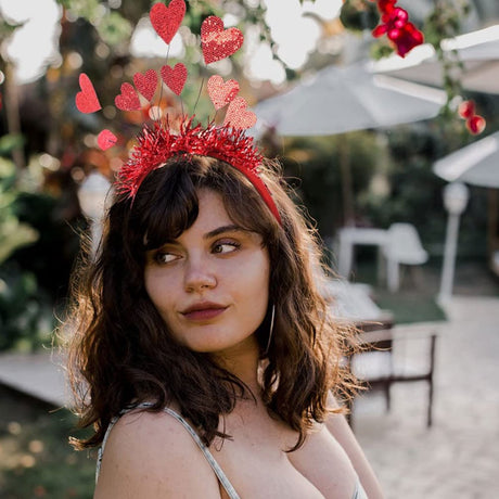2 pieces - Love headband - festival - surprise - Valentine's Day party hair - Headband - 20*29cm - red - felt cloth