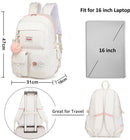 Backpack - School Bag - Backpack - Girl Backpack - School Backpack - School Bag - Laptop Backpack - 30 Liters - WhiteB